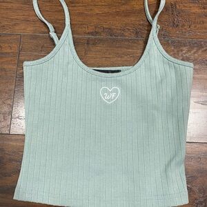 White Fox Boutique Sage Ribbed Camisole